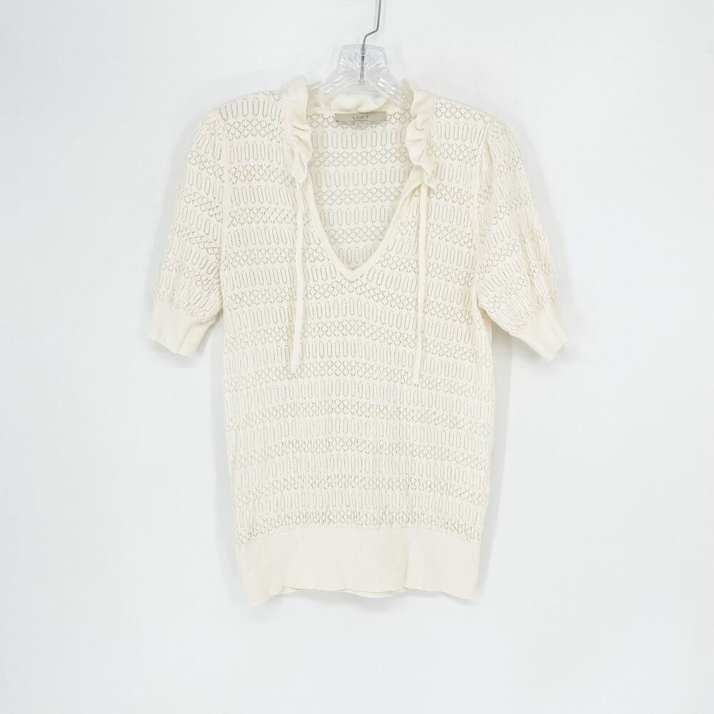 Loft Short Sleeve Knit Top Size Medium